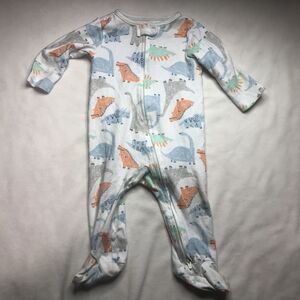 Colorful Dinosaur Zipper Sleeper Baby Clothes Unisex 9 Month Used Carter's